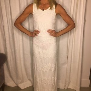 Beautiful white lace maxi dress